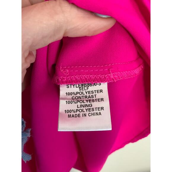 Jodifl hot pink leopard puff sleeve top - Picture 3 of 6